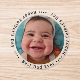 det bästa fotofotot av pappa någonsin lycklig fars runt klistermärke