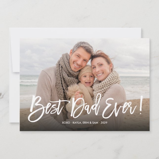 Det bästa fotohälsningskortet Pappa någonsin Fars  Kort (Framsida)