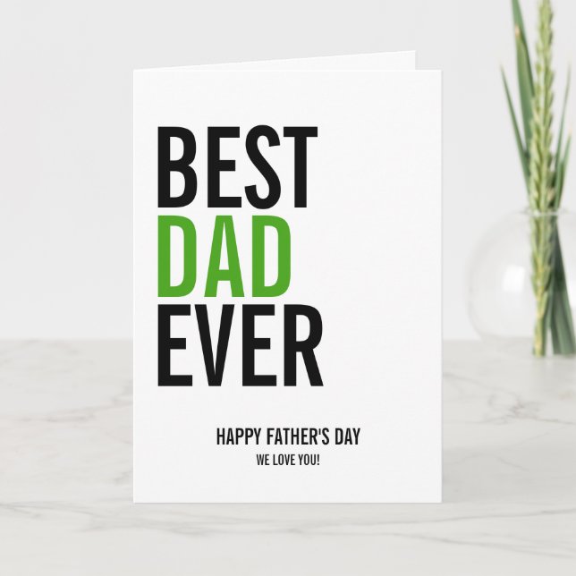 Det bästa hälsningskortet Pappa någonsin i Fars da Kort (Framsida)