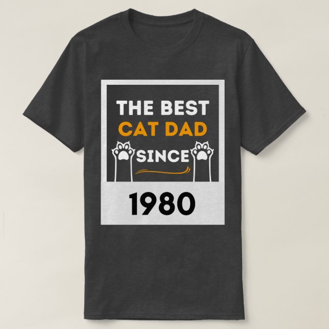 Det bästa Hund Pappa från 1980 T Shirt (Design framsida)