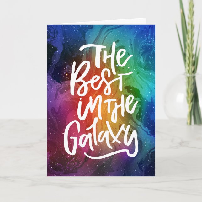 Det bästa i Galaxy Rainbow Space Valentines Helgkort (Framsida)