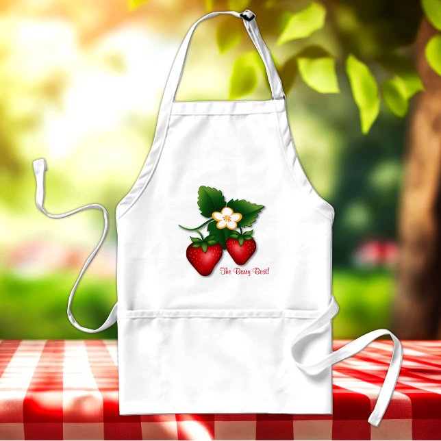Det Bästa Jordgubbsbär  Förkläde (Add a touch of flavor to your kitchen with our sweet strawberry apron!)