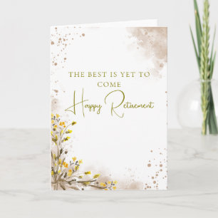 Det Bästa Kommer Ännu Elegant Present för Pension Kort