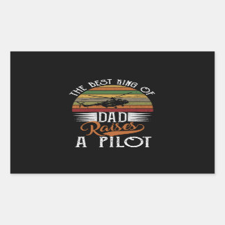 Det bästa Kung i Pappa är en pilot Rektangulärt Klistermärke