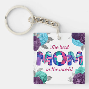 Det bästa MAMMA i World Blue Violet Blommigt
