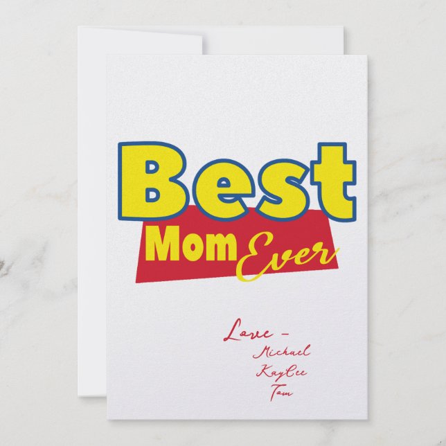 Det bästa Mamma-kortet någonsin för Fläkt-Klubben  Inbjudningar (Framsida)