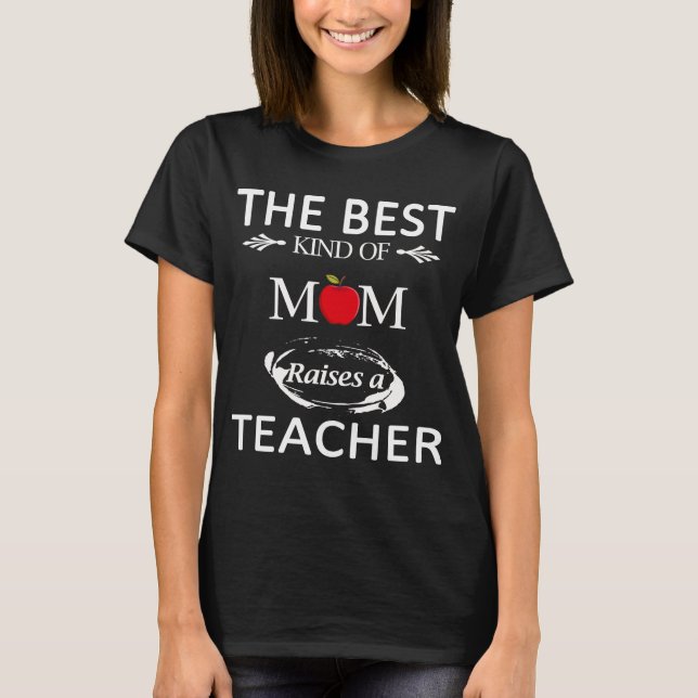 det bästa mamma väcker en lärare t shirt (Framsida)
