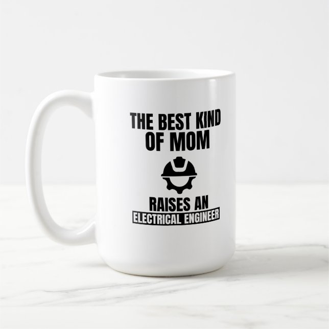 Det bästa mamma väcker ett elnät ingenjör kaffemugg (Vänster)