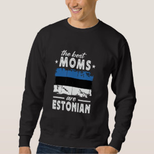 Det bästa Mammorna är Estlands Mors dag Estlands F Lång Ärmad Tröja