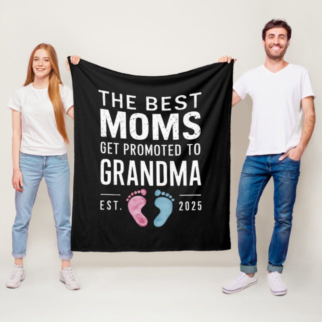 Det bästa Mammorna befordras till mormor Est 2025 Fleecefilt (På plats)