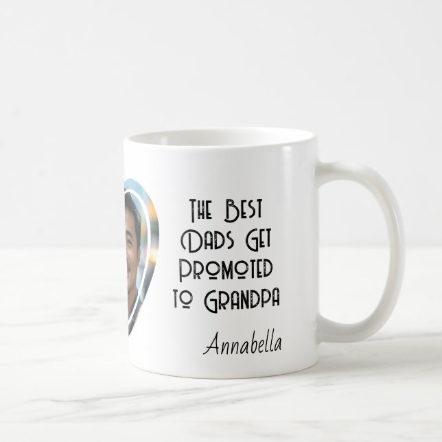 Det bästa pappa blir befordrad till farfar kaffemugg (Höger)