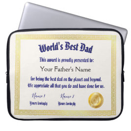 Det bästa Pappa-certifikatet i dagens värld Laptop Fodral