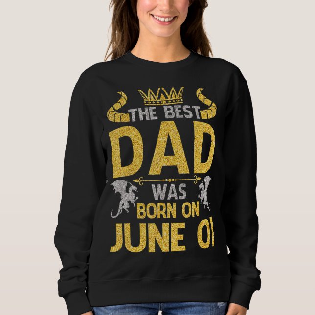 Det bästa Pappa föddes den 1 juni 2001 Grattis på  T Shirt (Framsida)