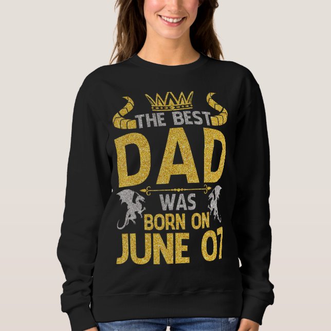 Det bästa Pappa föddes den 7 juni 2007 Grattis på  T Shirt (Framsida)