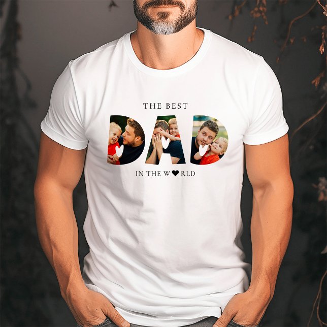 Det bästa Pappa i World Photo Collage T Shirt (Skapare uppladdad)
