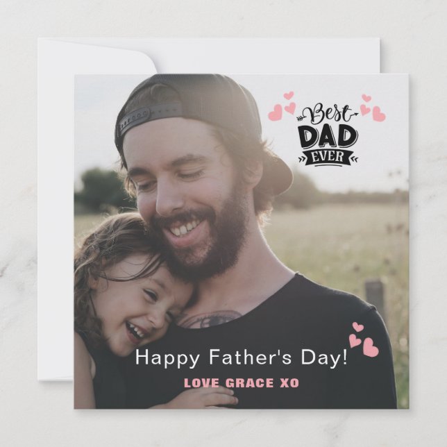 Det bästa Pappa-kortet någonsin Fars dag Inbjudningar (Framsida)