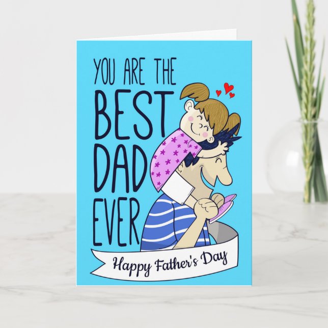 Det bästa Pappa-kortet någonsin Fars dag Kort (Framsida)