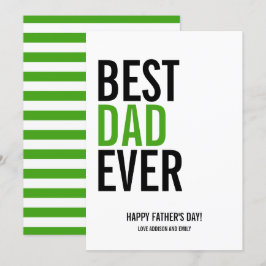 Det bästa Pappa-kortet någonsin Fars dag Kort