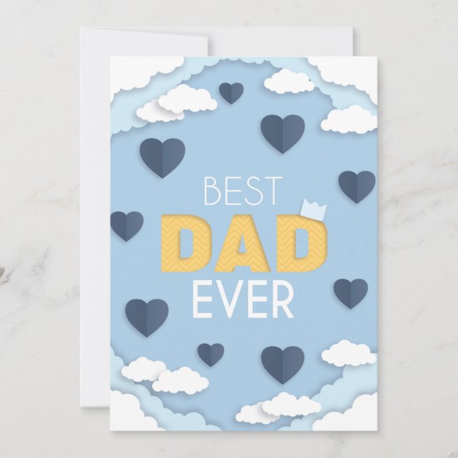Det bästa Pappa någonsin Cute Fars dag-kortet (Framsida)