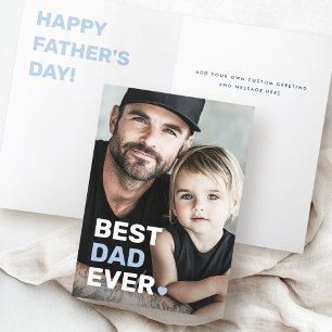 Det bästa pappa någonsin tidigare foto-fars dag ha helgkort