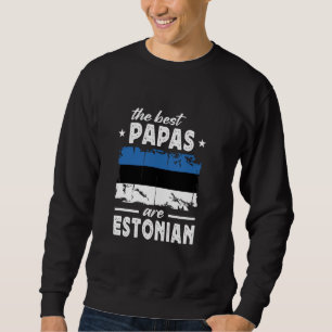 Det bästa Pappan är Estlands Fars dag Estland F Lång Ärmad Tröja