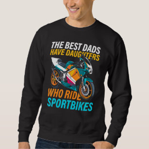 Det bästa Pappor har döttrar som rider idrottskloc Lång Ärmad Tröja