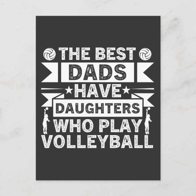 Det bästa Pappor har döttrar som spelar volleyball Helg Vykort (Framsida)