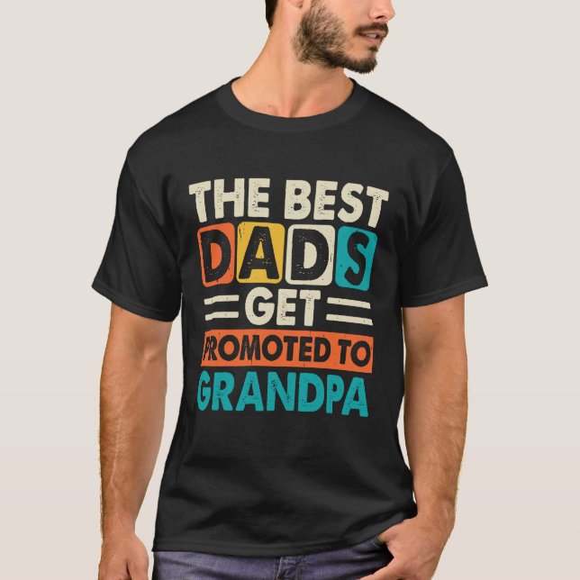 Det bästa Papporna befordras till farfar, Fars dag T Shirt (Framsida)