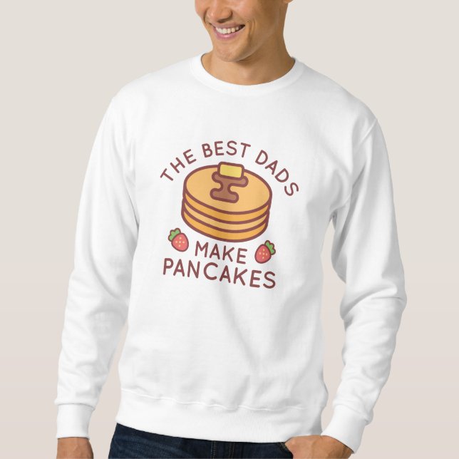 Det bästa Papporna gör pancakes Lång Ärmad Tröja (Framsida)