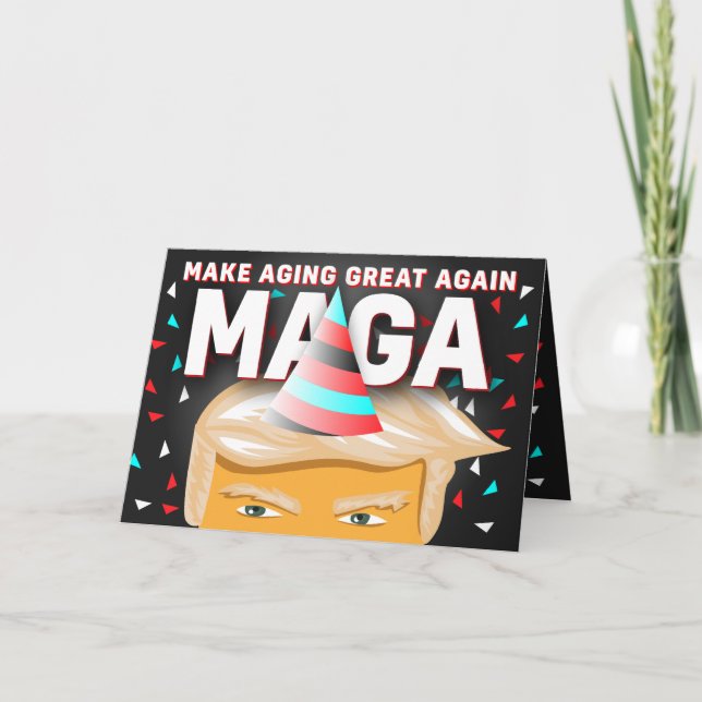 Det bästa praktiska MAGA Donald Trump Birthday-kor Kort (Framsida)