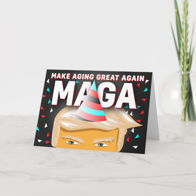 Det bästa praktiska MAGA Donald Trump-födelsedagsk Kort (Framsida)