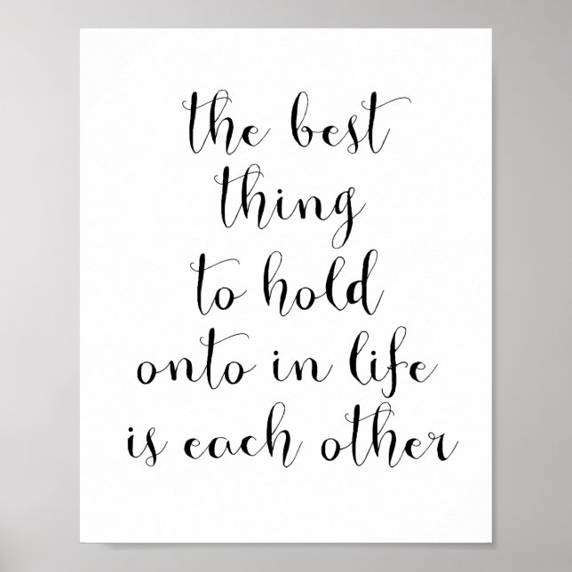 Det bästa sak som kan hålla sig kvar i livet är va poster (Framsidan)