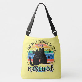Det bästa Saken i livet är räddat Hund Axelväska
