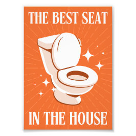 Det bästa sätet i kammaren - Lustigt Bathroom-mure Fototryck