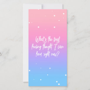 Det bästa sättet att känna av Pastel Gradient Book Julkort