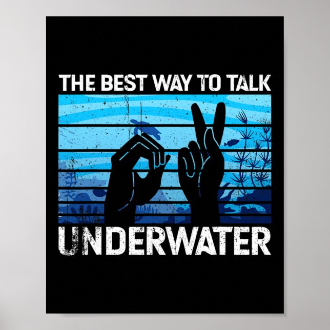 Det bästa sättet att prata under vattnet är amerik poster (Framsidan)