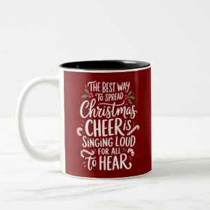 Det bästa sättet att sprida julglädje Elf Xmas Två-Tonad Mugg