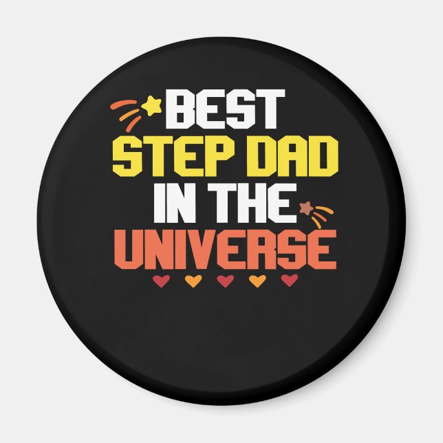Det bästa steget pappa i universum magnet (Framsidan)