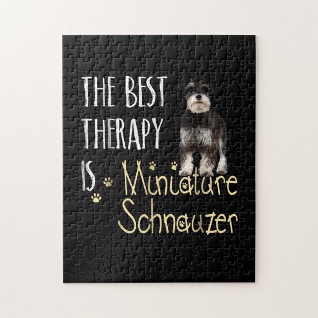 Det bästa temat är Miniatura Schnauzer Pussel (Vertikal)