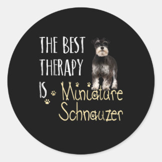 Det bästa temat är Miniatura Schnauzer Runt Klistermärke