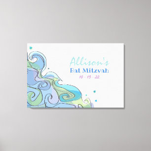 Det bat mitzvah BEACHY HAV undertecknar i minne Canvastryck
