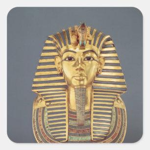 Det begravnings- maskerar av Tutankhamun Fyrkantigt Klistermärke