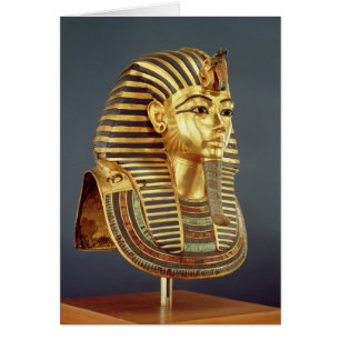 Det begravnings- maskerar av Tutankhamun Hälsningskort