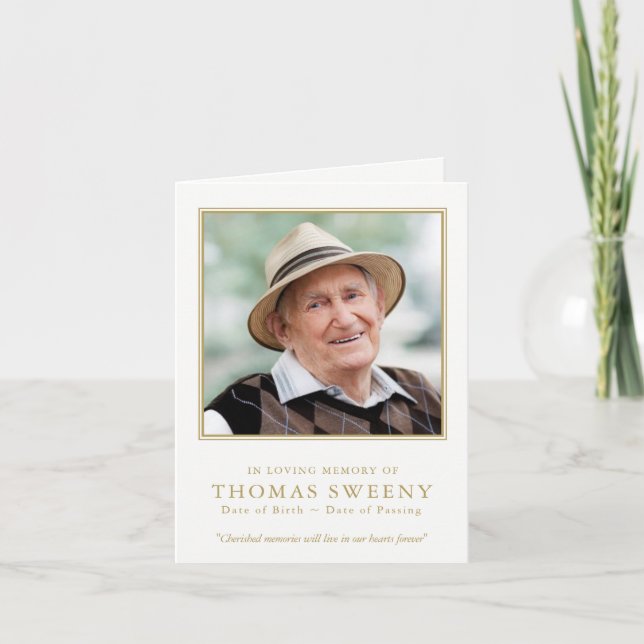 Det begravnings- tack Cards | Cherished minnen (Framsida)