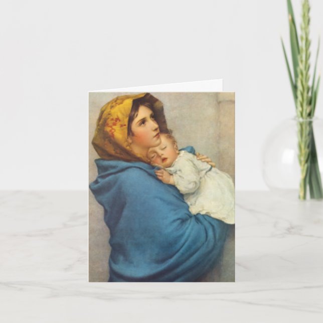 Det begravnings- tack Cards | Madonnina 3 Kort (Framsida)