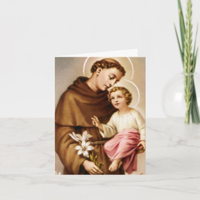Det begravnings- tack Cards | St Anthony 4 Kort (Framsida)