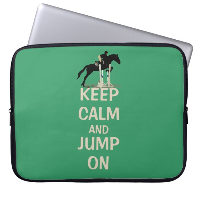 Det behållalugn och hoppet på bärbar dator hänger laptop sleeve (Framsidan)