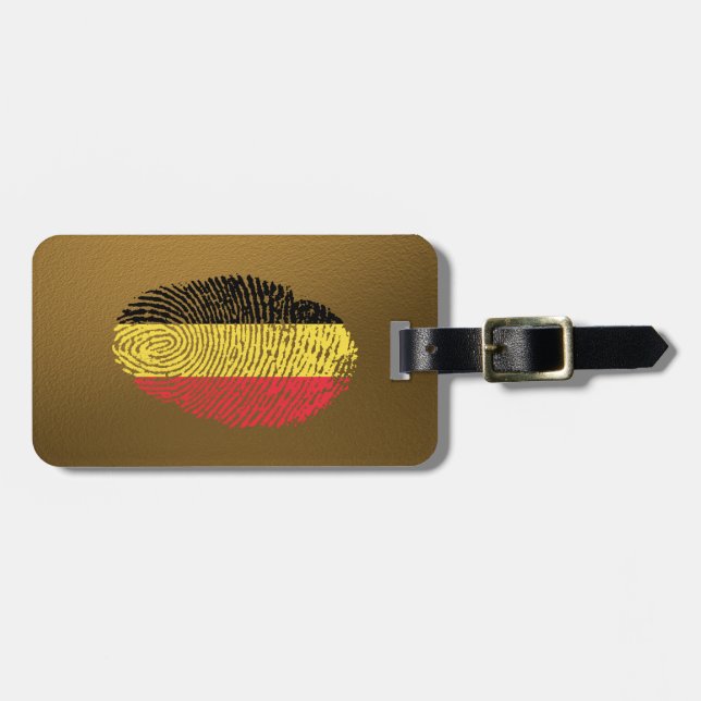 Det belgiska handlag identifierar med bagagebricka (Horisontell Framsida)