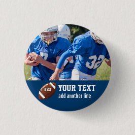 Det beställnings- fotbollfotonamn och numrerar knapp