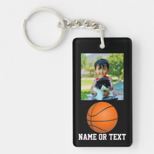Det beställnings- fotoet lurar baskettema nyckelring